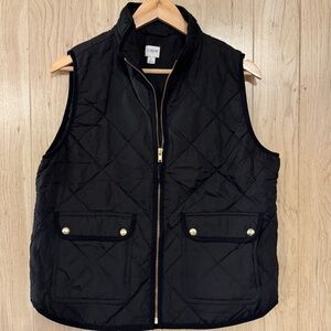 JCrew Black puffer vest